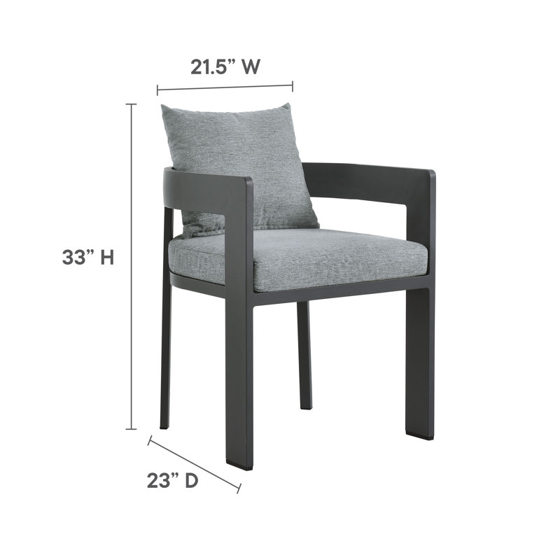 Tahoe 9-Piece Outdoor Patio Aluminum Dining Set, Gray