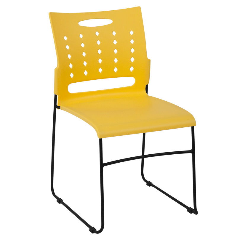 Hercules 881 lb Capacity Yellow Stack Chair with Air-Vent Back