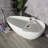 59" Small Size Artificial Stone Solid Surface Freestanding Bathtub