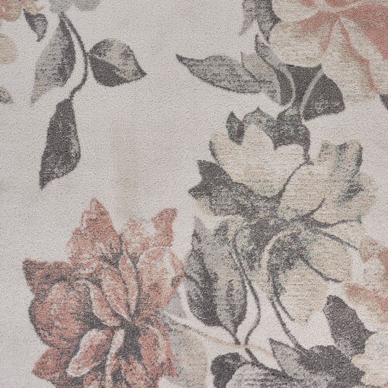 Willey Transitional Floral High Performance Low-Pile Indoor Area Rug, Rectangle 7'9" x 9'5"