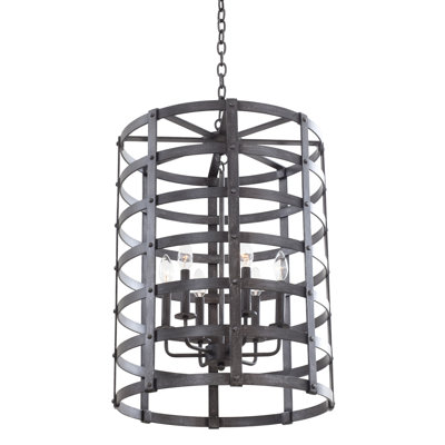 Townsend 6 LT Vintage Iron Pendant Kalco