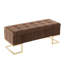 Banc de rangement luxueux avec pieds en métal-852325662