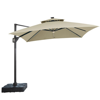 118'' Lighted Cantilever Umbrella