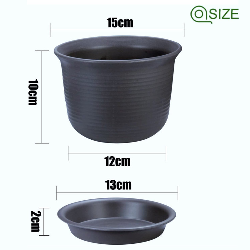 Nursery Pot, Black Grey