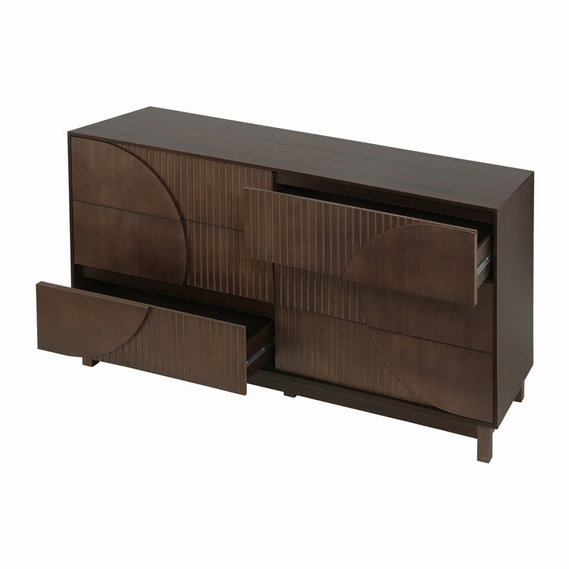 Buffet 60 "à 6 tiroirs Kira,  Brun foncé
