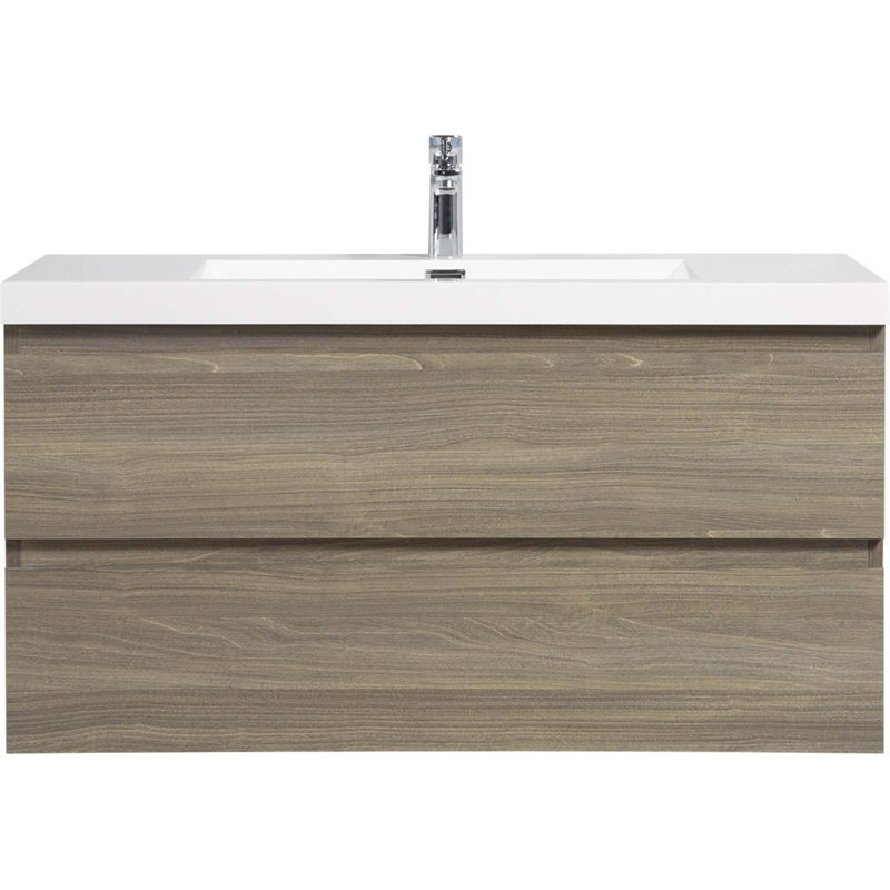 Meuble-lavabo mural avec lavabo, Gris