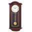 Horloge murale QXH118BLH, finition acajou