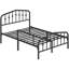Metal Bed with Arched Headboard and Footboard-903604195-903361660