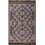 Tapis brun en laine tissé à plat Siebolt