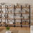 17 Stories Walnut Color large 4 Tier Display Etagere Bookcase