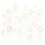 Polished Lantern 2" x 2" Marble Mosaic Tile in First Snow Elegance
