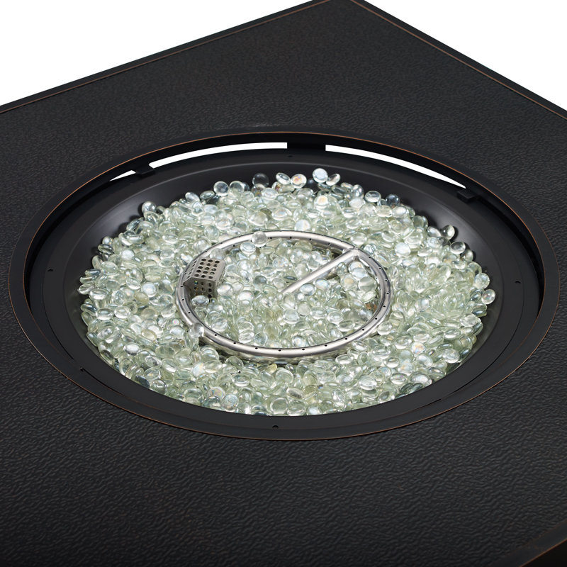 Bediha Rectangle Aluminum Propane Smokeless Fire Pit