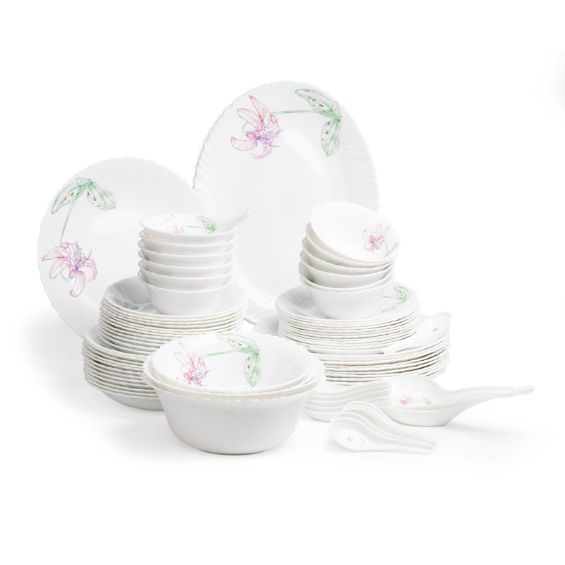 Piece Porcelain China Dinnerware Set - Service for 12