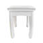 Vantiy Stool With Cushion And Solid Leg For Bedroom,white