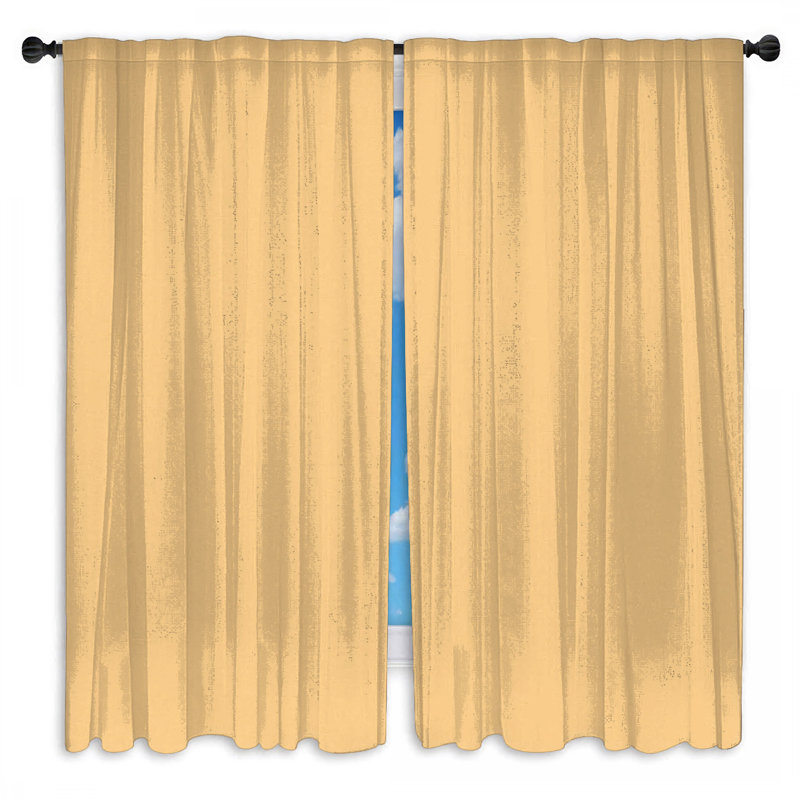 Rideaux de fenêtre de couleur unie beige uni et obscurcissant - 2 panneaux, 20 po x 80 po - 2 panneaux, Transparent