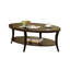 Table basse ovale de 48 po x 30 po x 17,82 po en bois de bouleau de collection avec tablette, ajout de charme à toute pièce-416491916