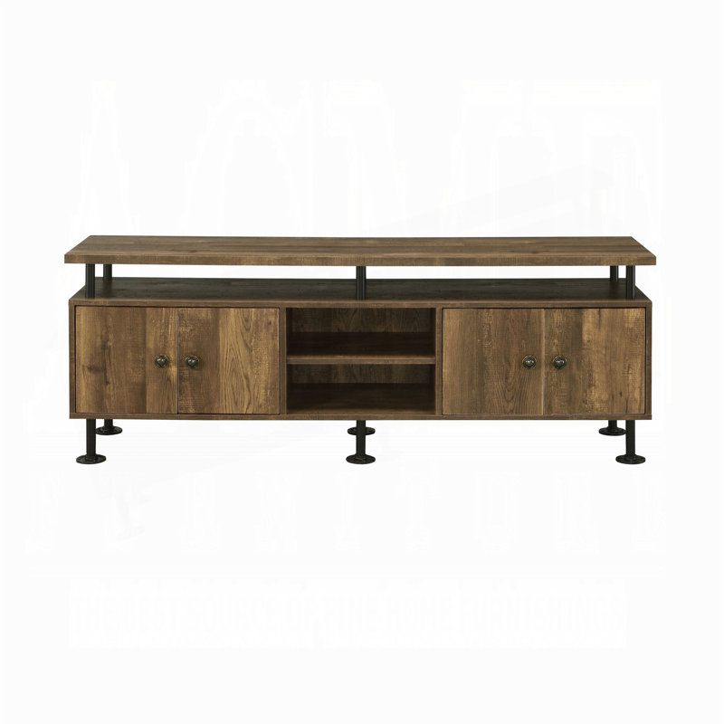 Meuble télé 2 tablettes Rustic Oak