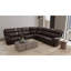 6 modulaires électriques en cuir tabac, appuis-tête, repose-pieds, charge, console multifonctionnelle, salon en forme de L avec porte-gobelets lavables amovibles, brun foncé, espace