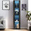Armoire latérale noire avec aluminium - Rangement massif et durabilité avec lampe à bande ferme Abondantes installations créées avec panneau de particules de 40 mm de diamètre