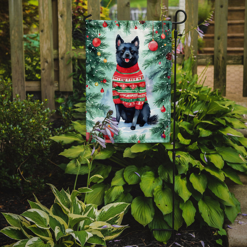 Polyester double face Noël, H 15,5 po x l 11,25 po