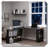 Spacious L Shaped Desk 360° Rotating Space Saving Workstation-143569938