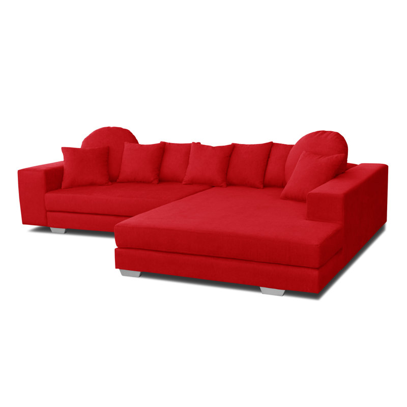 Karla 3 Seater Sofa & Chaise, Red, Right