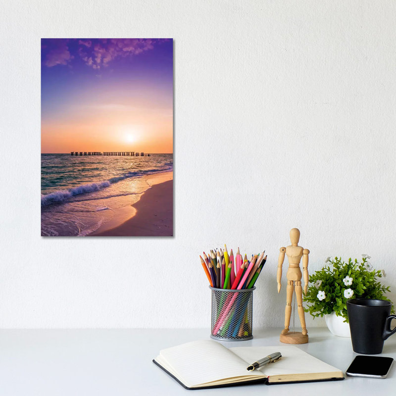 Gasparilla Island Sunset by Melanie Viola - Wrapped Canvas Print, 20.32 cm H x 30.48 cm W
