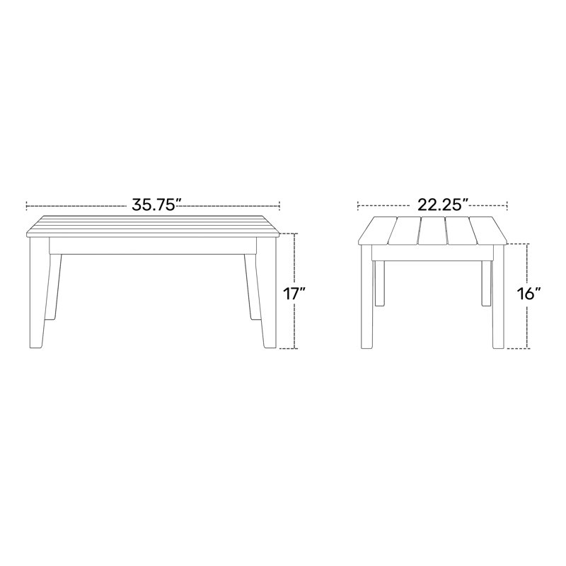 Table basse Laguna, Brun