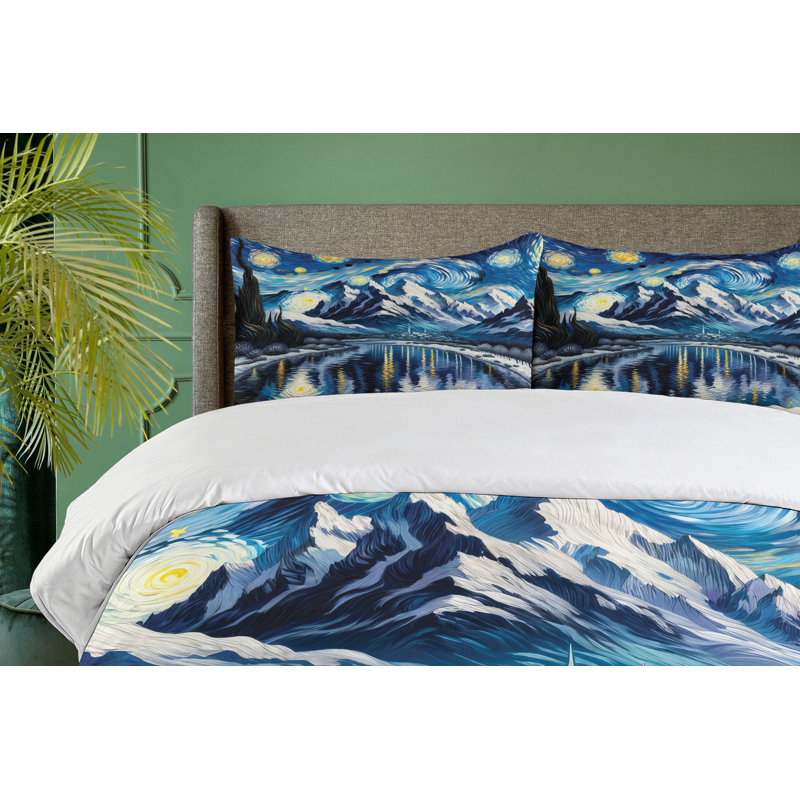 Painting Art Duvet Cover, California King Duvet Cover + 2 Standard Shams