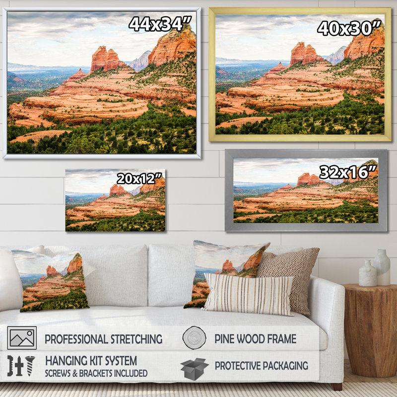 «Beautiful Shot Sedona Arizona», reproduction, H 34 po x l 44 po x P 1,5 po, Cadre photo noir