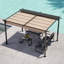 Pergola en aluminium avec auvent