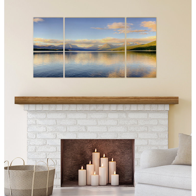 A Premium Lake McDonald-image à pièces multiples sur toile, H 40 po x l 80 po x P 1,5 po