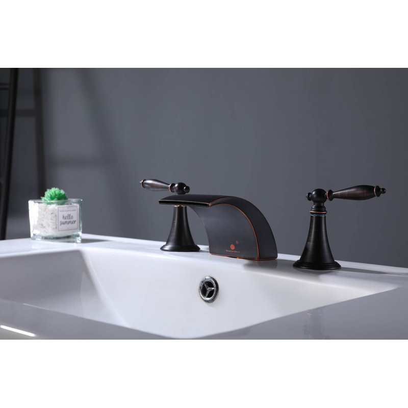 Robinet de salle de bain à large entraxe avec bonde