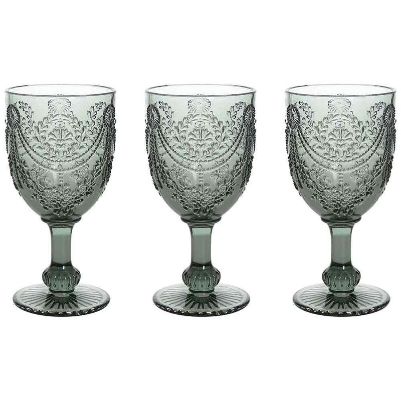 10 oz. Ensemble de verres à pied, Vert