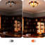 Plafonnier encastré 3 lumières style vitrail Tiffany