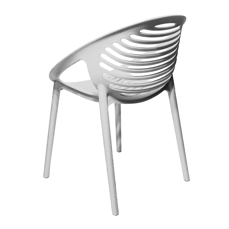 Chaise de patio empilable Gravely, blanc