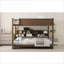 Lit superposé en bois de pin massif avec rangement en bois de pin massif pour lit double sans sommier-1098545934