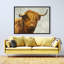 Highland Cattle Print On Canvas