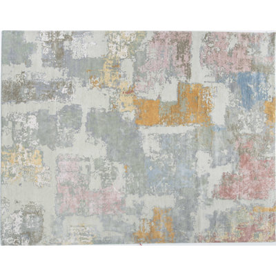 Contemporary One-of-a-Kind Rectangle 9'1" X 11'11" Wool Area Rug Green