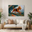 Dogs Irish Terrier, art mural en métal brun-1437822568