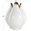 Vase décoratif en forme de tulipe dimensionnelle en céramique avec rebord doré métallique Joseildo-1985120718