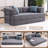 78.5" Convertible Sleeper Sofa Modular Floor Couch Foldable Funton - No Assembly Needed-2055505058