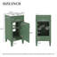 Ensemble de meuble-lavabo sur pied 16 po avec lavabo en céramique, ensemble de meuble-lavabo simple autoportant avec porte à fermeture douce, tablette réglable, style français