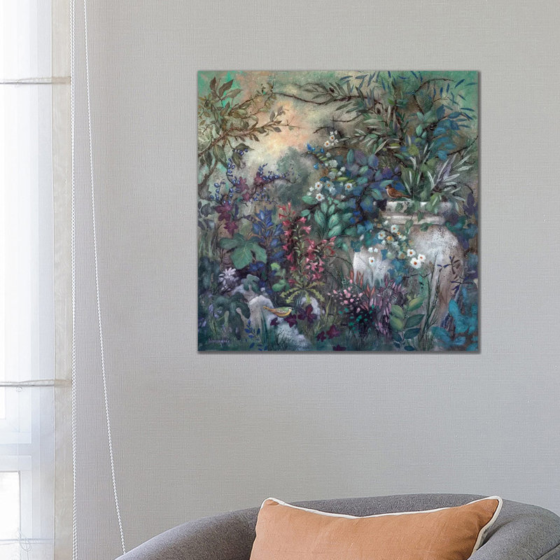 Secret Garden by Lisa Marie Kindley - Wrapped Canvas Painting, 66.04 cm H x 66.04 cm W x 1.91 cm D