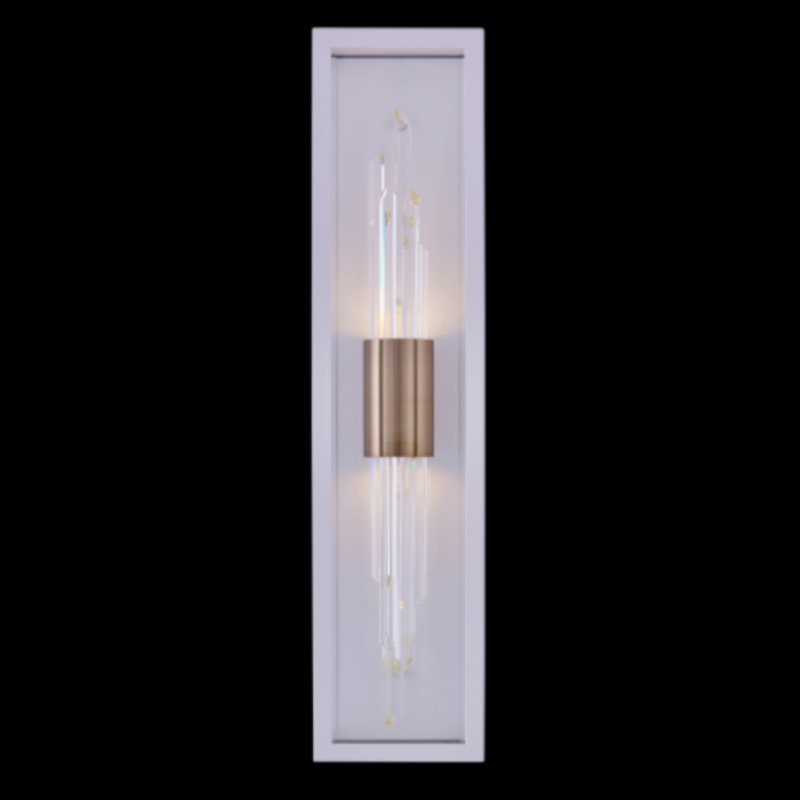 Stainless Steel LED Wall Light, Brushed Champagne Gold/Matte White