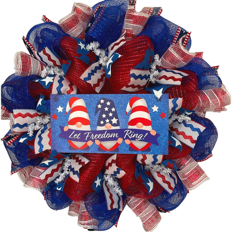Couronne de gnome patriotique «Let Freedom Ring»