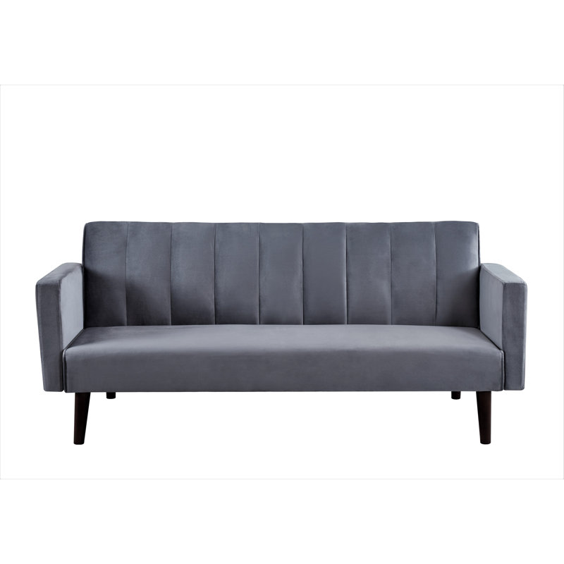 72 inches wide convertible sofa bed, Gray Polyester