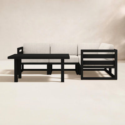 Smith 4 - Person Modular Patio Conversation Set with Cushions