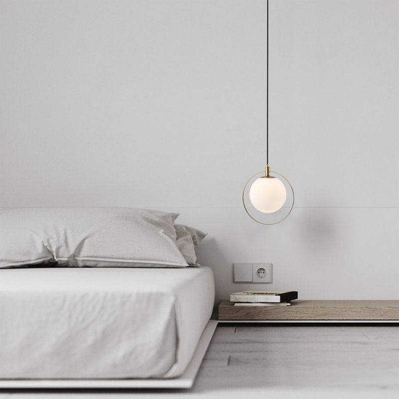 Luminaire suspendu sphère 1 lumière DEL Dontario