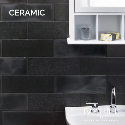 Turbine Industrial Glass Gray 4x12 Ceramic Wall Tile